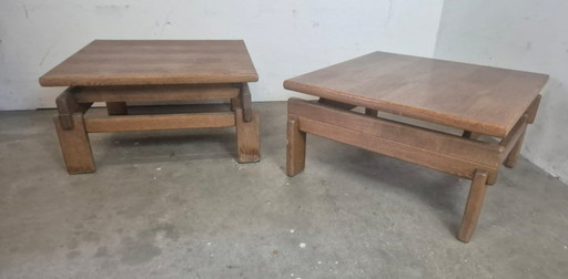 Vintage brutalist side tables