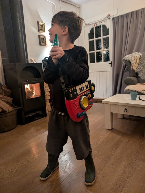 Image 1 of Houten kist vintage wit / groen