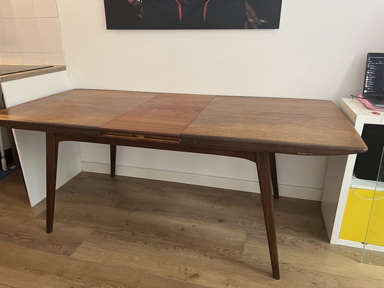 Image 1 of Uitschuifbare Vintage Eettafel van Louis van Teeffelen voor Wébé