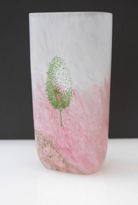 Image 1 of Scandinavian glass art vase known as May by Kjell Engman for Kosta Boda, 1980s
