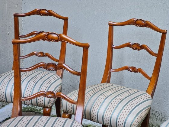 Set of 6 Vintage Chippendale Revival Style Chairs – Dining chairs, Wood (photo 6 of 10)