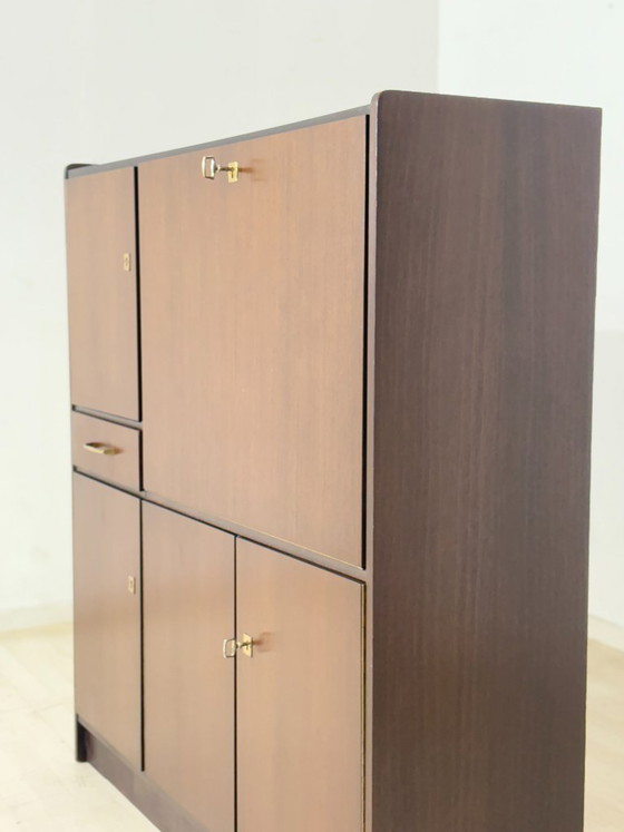 Image 1 of Secrétaire/meuble d'écriture vintage des années 1960 – Acajou