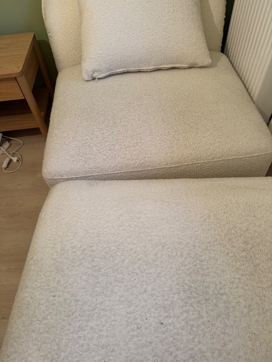 Image 1 of Modular sofa with bouclé effect by Maisons Du Monde (ottoman + sofa element)