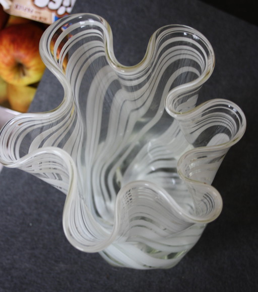Grand vase en verre de Murano | Soufflé à la bouche | Italie, années 1970 | Mid Century Design