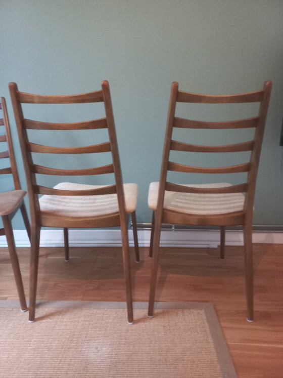 Sedie da pranzo vintage anni '60, teak – Tessile, Legno (photo 3 of 5)