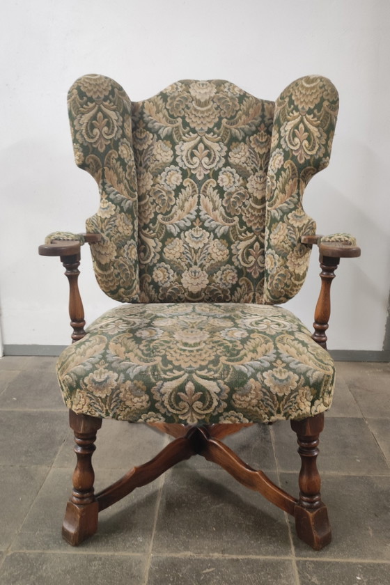 Artifort Fauteuil F297 (1949) Met Gobelin Bekleding – Textile, Wood (photo 5 of 7)