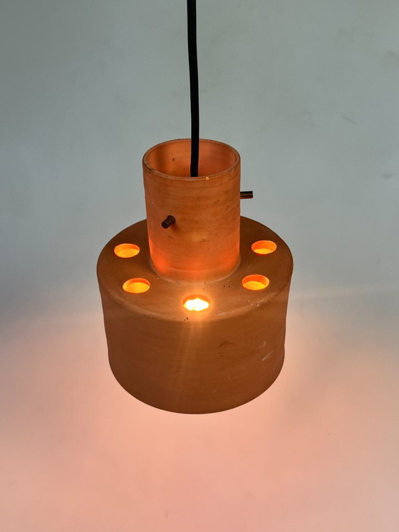 Vintage Hanglamp, Artiforte Nederland, Terracotta, 1950's – Hanglampen, Stone (photo 5 of 10)