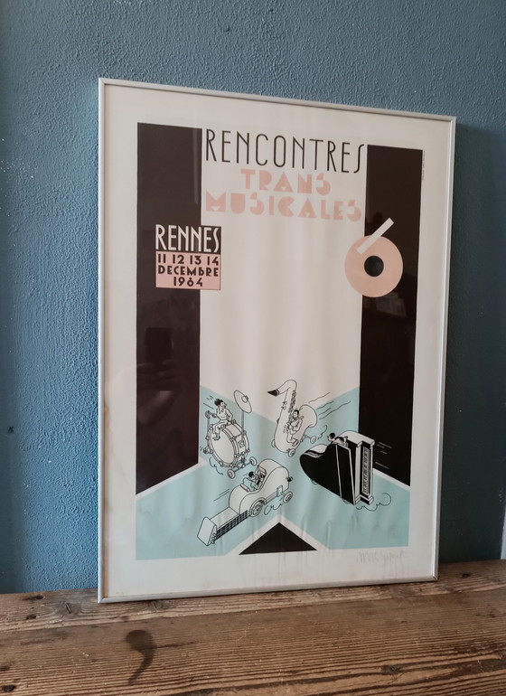 Image 1 of Vintage Joost Swarte "Rencontres Trans Musicales 1984" litho
