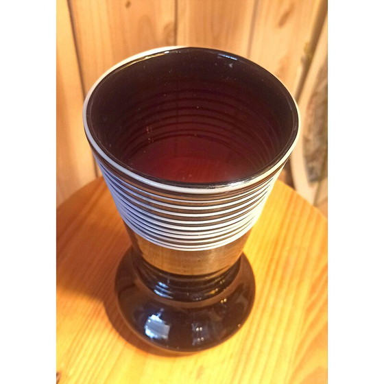 Image 1 of Vintage garnet glass vase, 1960