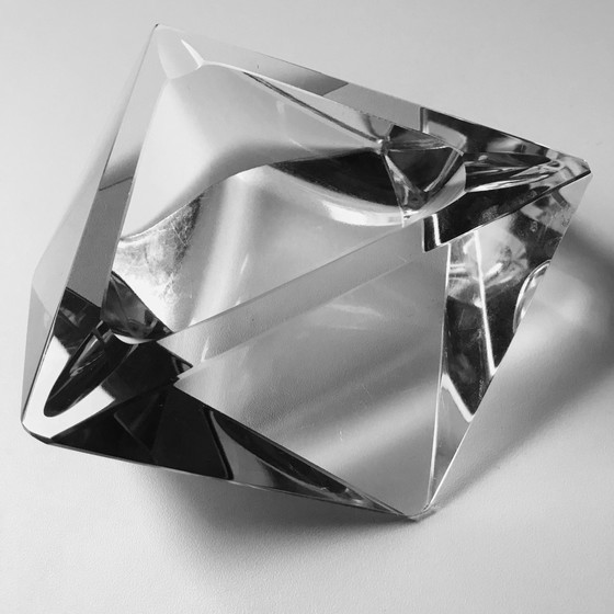 Image 1 of Vintage modernistische asbak - Kristal - 1970