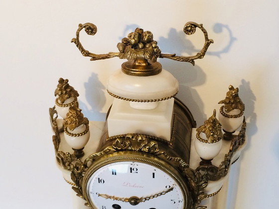 Image 1 of Kamingarnitur Piolaine (Paris) * Antik, 19. Jahrhundert * Uhr