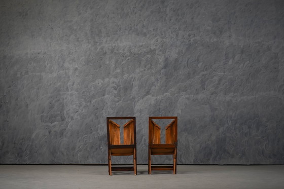 Image 1 of Chaises de salle à manger vintage au design sculptural unique, France années 1960, lot de 2