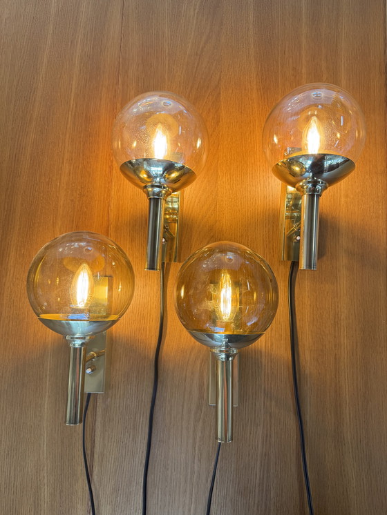 Image 1 of Set di 2 lampade da parete di Svend Mejlstrøm per Mejlstrøm Belysning - Eleganza danese in ottone e vetro