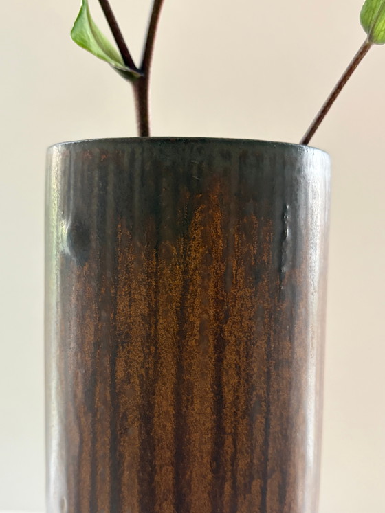 Vintage cilindrische keramische vaas – Vazen, Ceramic (photo 5 of 5)