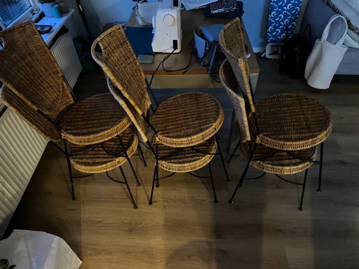 Rattan dining chairs