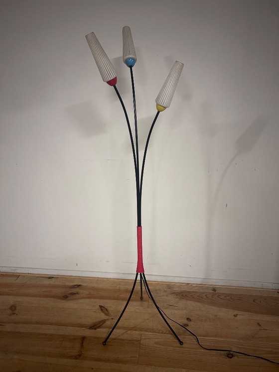 Image 1 of Farbige Fünfzigerjahre-Peitschenlampe
