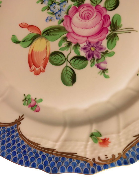 Image 1 of Rari piatti da portata Herend Blue Fishscale (VHB) - Coppia di 2