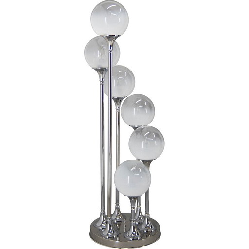 Lampadaire vintage à 6 branches par Targetti Sankey, Italie, années 1960