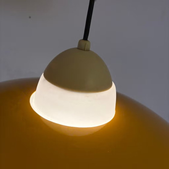 Philips, Louis Kalff UFO, Lampada a sospensione vintage anni '50 - '60, Lampade a sospensione, Metallo, Giallo (foto 9 di 21)