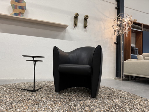 Fauteuil Leolux Shaman cuir noir