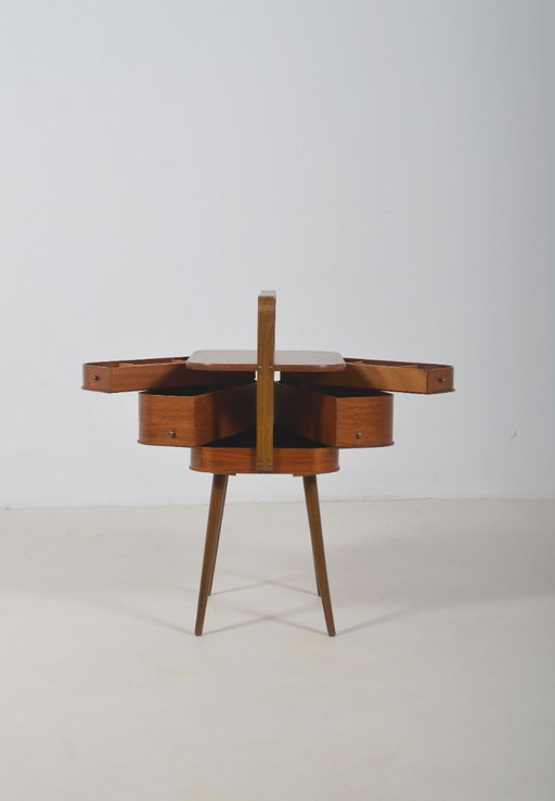 Meuble de couture Mid Century par Rudersberg, 1960s