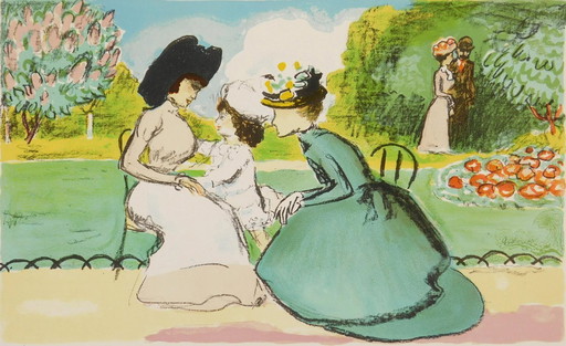 Kees van Dongen (1877) Color Lithograph " Le Parc " Ges Gen
