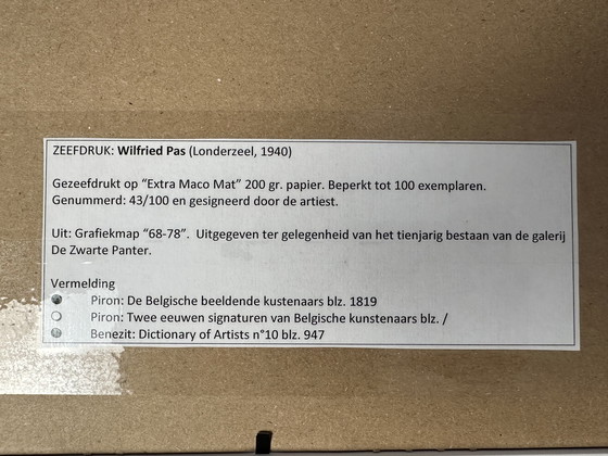 Image 1 of Genummerde zeefdruk - Wilfried Pas - Gesigneerd