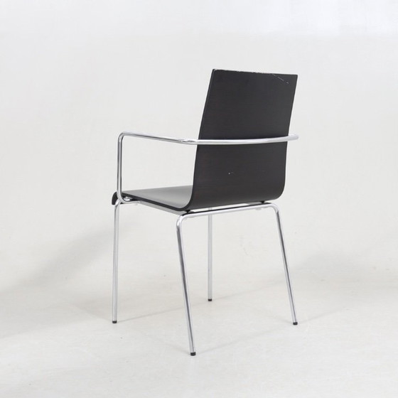 Image 1 of Zeta Furniture (Dänemark) — Stahlrohr- und Holzstühle (5er-Set) — Skandinavisch-moderner Stil — 1900er/2000er Jahre