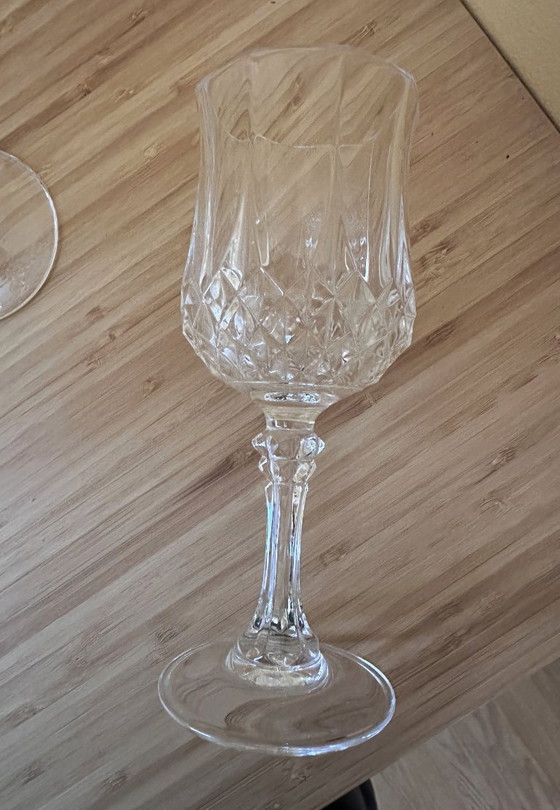 Image 1 of 12 grote vintage glazen "Longchamp" Cristal d'Arques van 21 cl