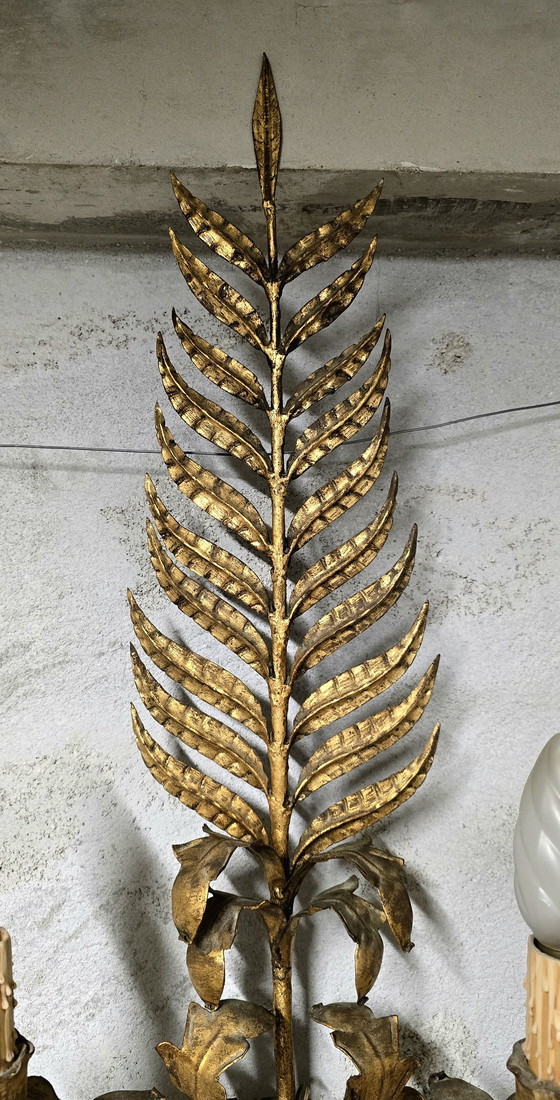 Image 1 of Coppia di grandi appliques dorate 1950