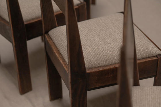 Image 1 of Früher Satz minimalistischer Esszimmerstühle, Haagse Schule