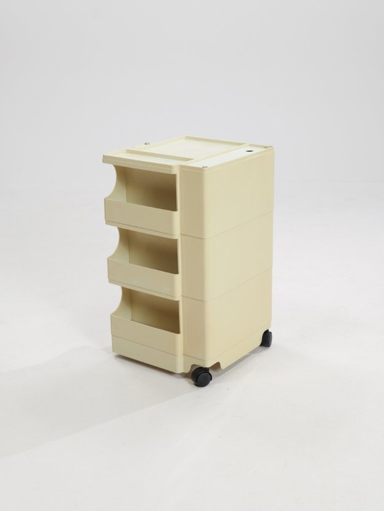 Image 1 of Space Age white Joe Colombo 'Boby' storage trolley, 1970s