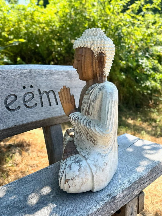 Buda de madera hecho a mano – Estatua de meditación – 53 cm – Objetos decorativos, Wood (photo 4 of 5)