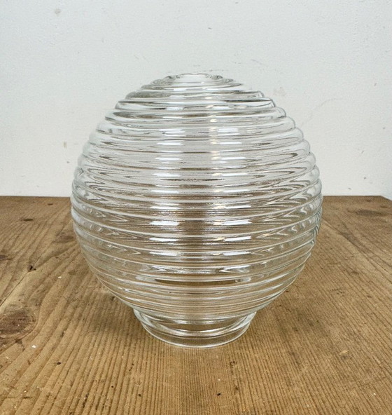 Image 1 of Suspension industrielle en bakélite avec verre côtelé, années 1970