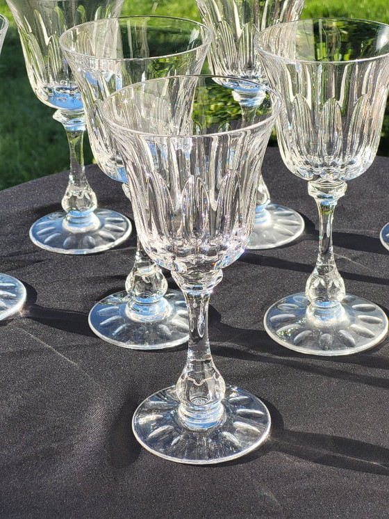 Image 1 of 8 bicchieri di cristallo con stelo di Sèvres
