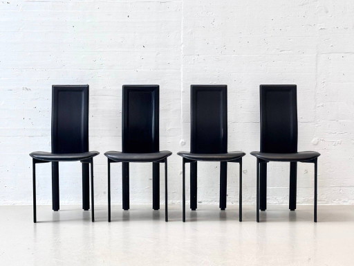Set of 4 Alice dining chairs by Cattelan Italia, Italy, 1980s