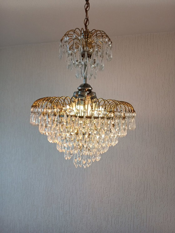 Image 1 of Chandelier – Crystal – Vintage – Palwa style