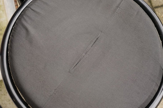 Image 1 of Juego de cuatro sillas negras 'Locus Solus' de Gae Aulenti para Poltronova, años 60