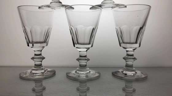 6 Weingläser im Baccarat-Stil, Modell Caton / 19. Jahrhundert – Gläser & Karaffe, Crystal, Glass (photo 4 of 6)