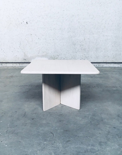 Postmodern Design Granite Stone Square Side Table Italy 1970's