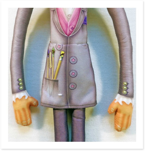 Image 1 of Claude Monet doll gift | Claude Monet art doll collectible | art teacher gift, art lover gift |  desk & shelf decor