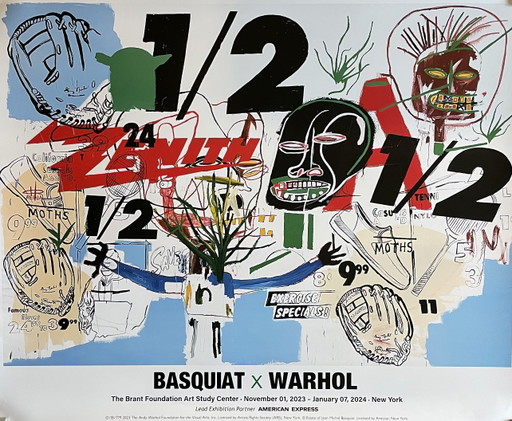 Andy Warhol (1928-1987) &amp; Jean Michel Basquiat (1960-1988), Zonder titel, 1984, Tentoonstellingsposter, Copyright 2023 The A
