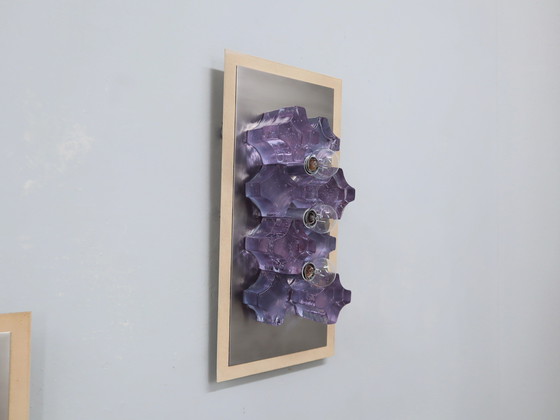 Image 1 of Sculptural Poliarte Murano Glass Wall Sconces 1970s, Set of 2