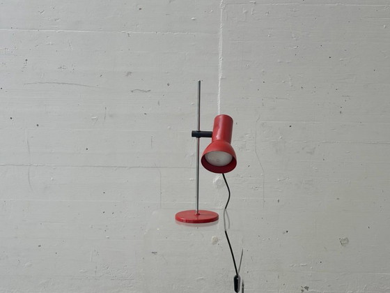 Image 1 of Lampada da tavolo di design rossa in metallo, anni '70