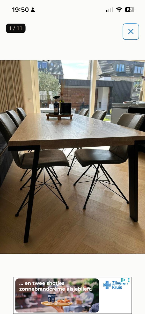 Bert Plantagie Set da pranzo Incl 6 Sedie in pelle – Iron, Wood (photo 2 of 11)