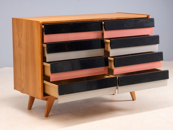Commode vintage tchèque U-453 par Jiří Jiroutek pour Interiér Praha, 1960, 110 × 45 × 76 cm – Wood (photo 5 of 8)