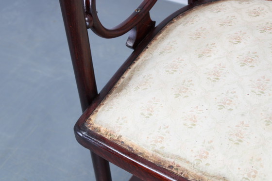 Image 1 of Josef Hoffmann Variatie van Art Nouveau "Fledermaus" Fauteuil door Fischel