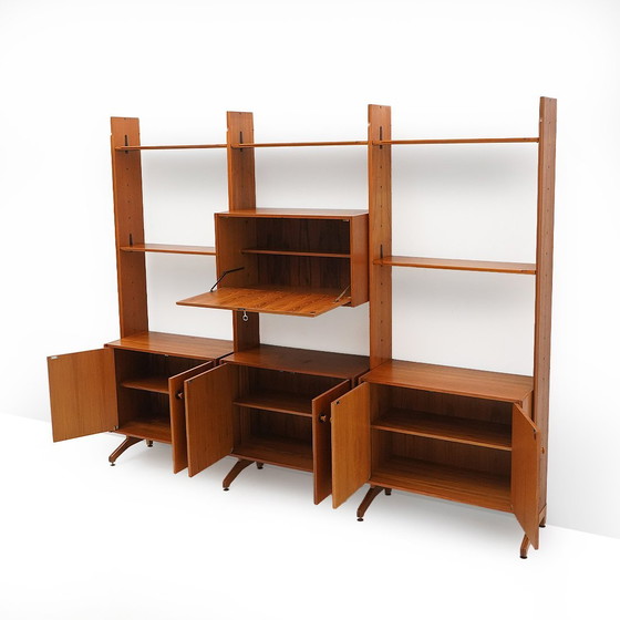 Image 1 of Librería con montantes de madera de AV Arredamenti Contemporanei, años 60