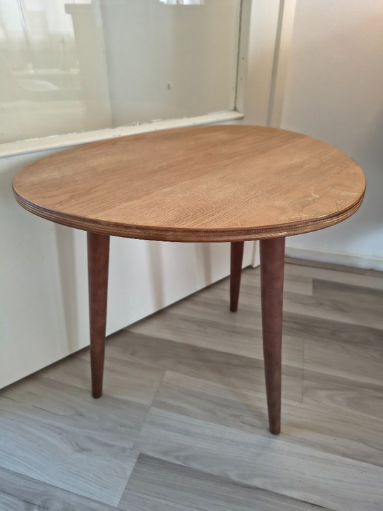 Image 1 of Tavolino laterale in legno | vintage anni '60 | organico