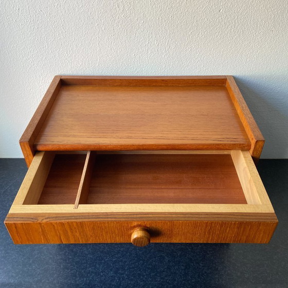 Image 1 of Vintage floating hallway cabinet/nightstand with drawer